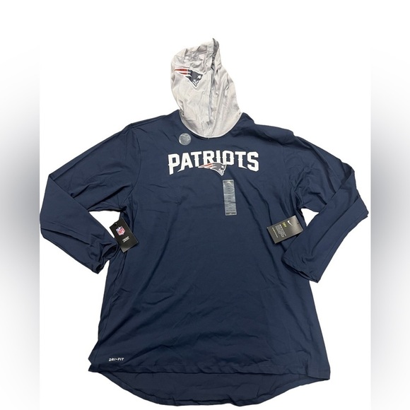 NEW Nike DriFit Pullover Hoodie Long Sleeves Shirt Size XXL Patriots NFL - Picture 3 of 7
